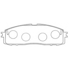 ASN-146 AISIN Комплект тормозных колодок, дисковый тормоз