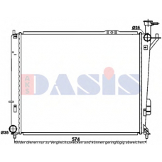 560092N AKS DASIS Радиатор, охлаждение двигателя