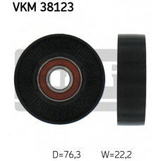 VKM 38123 SKF Натяжной ролик, поликлиновой  ремень