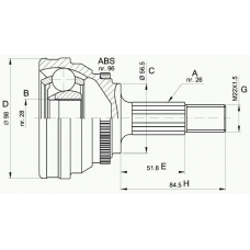 CVJ5203.10 OPEN PARTS Шарнирный комплект, приводной вал