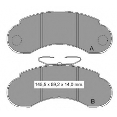 834840 Vema Комплект тормозных колодок, дисковый тормоз