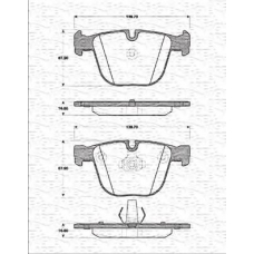 363702161334 MAGNETI MARELLI Комплект тормозных колодок, дисковый тормоз