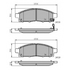 NP2267 NATIONAL Комплект тормозных колодок, дисковый тормоз