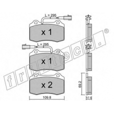 260.0 fri.tech. Комплект тормозных колодок, дисковый тормоз