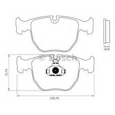 0 986 BB0 839 BOSCH Комплект тормозных колодок, дисковый тормоз