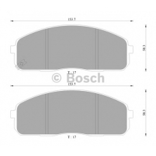 0 986 AB3 047 BOSCH Комплект тормозных колодок, дисковый тормоз