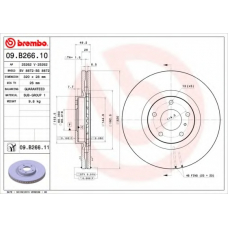 09.B266.11 BREMBO Тормозной диск