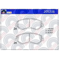 205238 GALFER Комплект тормозных колодок, дисковый тормоз