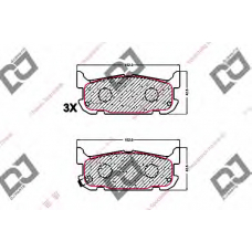 BP1680 DJ PARTS Комплект тормозных колодок, дисковый тормоз