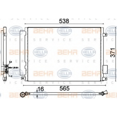 8FC 351 310-671 HELLA Конденсатор, кондиционер