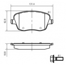 K628201 Vema Комплект тормозных колодок, дисковый тормоз