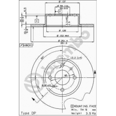 08.3126.14 BREMBO Тормозной диск