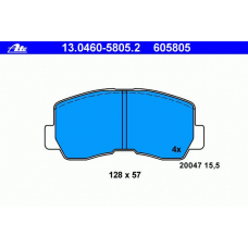 13.0460-5805.2 ATE Колодки тормозные