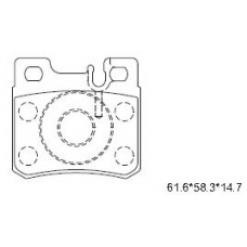 KD7747 ASIMCO Комплект тормозных колодок, дисковый тормоз