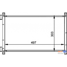 8FC 351 038-321 HELLA Конденсатор, кондиционер