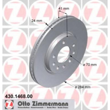 430.1468.00 ZIMMERMANN Тормозной диск