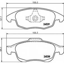 8DB 355 013-341 HELLA Комплект тормозных колодок, дисковый тормоз