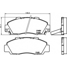 8DB 355 016-441 HELLA Комплект тормозных колодок, дисковый тормоз