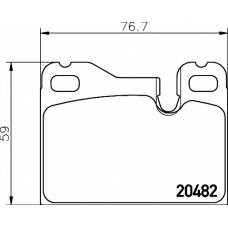 2048201 TEXTAR Комплект тормозных колодок, дисковый тормоз