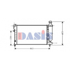 060035N AKS DASIS Радиатор, охлаждение двигателя