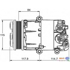 8FK 351 334-071 HELLA Компрессор, кондиционер