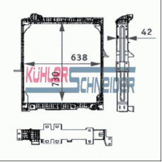 0401501 KUHLER SCHNEIDER Радиатор, охлаждение двигател