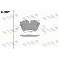 BL2846A1 FTE Комплект тормозных колодок, дисковый тормоз