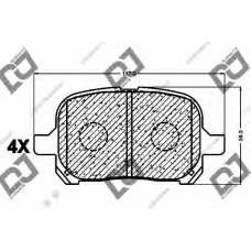 BP1001 DJ PARTS Комплект тормозных колодок, дисковый тормоз