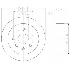 8DD 355 114-161 HELLA Тормозной диск