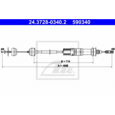24.3728-0340.2 ATE Трос, управление сцеплением