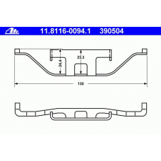 11.8116-0094.1 ATE Пружина, тормозной суппорт