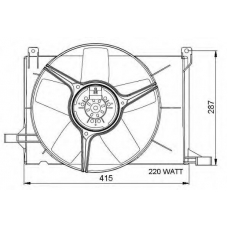 47009 NRF Вентилятор, охлаждение двигателя