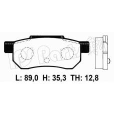 IBR-1402 IPS Parts Комплект тормозных колодок, дисковый тормоз