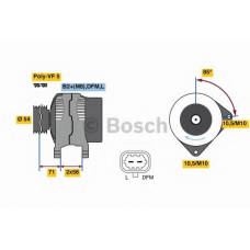 0 986 080 100 BOSCH Генератор