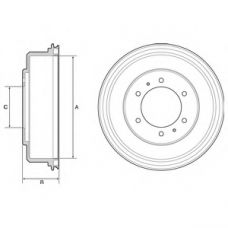 BF532 DELPHI Тормозной барабан