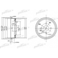 PDR1118 PATRON Тормозной барабан