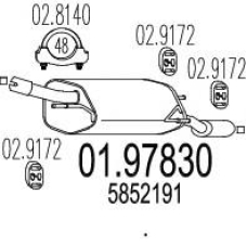 01.97830 MTS Глушитель выхлопных газов конечный