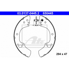 03.0137-0445.2 ATE Комплект тормозных колодок