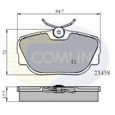 CBP01093 COMLINE Комплект тормозных колодок, дисковый тормоз