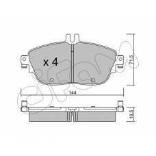 822-965-0 CIFAM Комплект тормозных колодок, дисковый тормоз