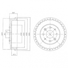 BF396 DELPHI Тормозной барабан