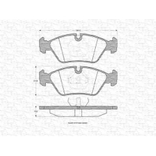 363702160203 MAGNETI MARELLI Комплект тормозных колодок, дисковый тормоз