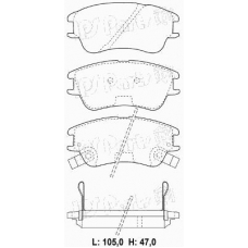 IBD-1H15 IPS Parts Комплект тормозных колодок, дисковый тормоз