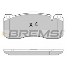 BP3472 BREMSI Комплект тормозных колодок, дисковый тормоз