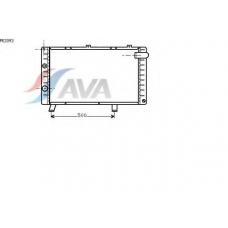 PE2093 AVA Радиатор, охлаждение двигателя
