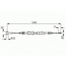 1 987 482 213 BOSCH Трос, стояночная тормозная система