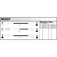 XC237 QUINTON HAZELL Комплект проводов зажигания