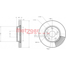 6110611 METZGER Тормозной диск