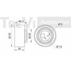 SK518472 SK Натяжной ролик, ремень грм