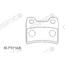 KD9736 ASIMCO Комплект тормозных колодок, дисковый тормоз